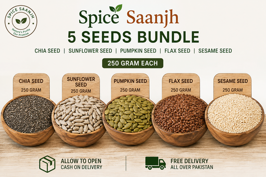 Chia 250g + Pumpkin 250g +Sunflower 250g + Flax 250g +Sesame Seed 250g Total Weight 1250 Gram
